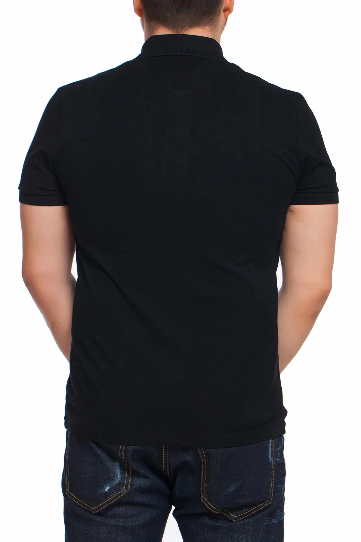 Gucci Men's Polo Shirt In Navy Slim Fit Size Outlet Collection 2023